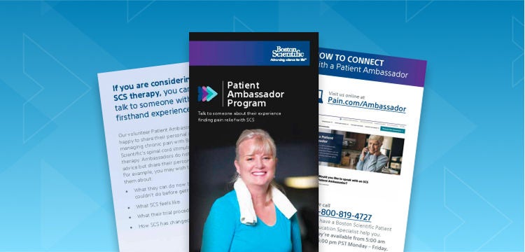 Pages from a brochure titled "Patient ambassador program".