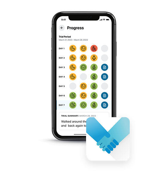 The Progress screen in the mySCS app.