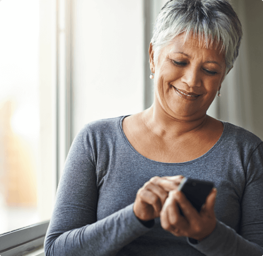 A woman on her cell phone.