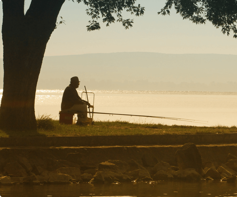 Spinal Cord Stimulation patient Charles fishing.