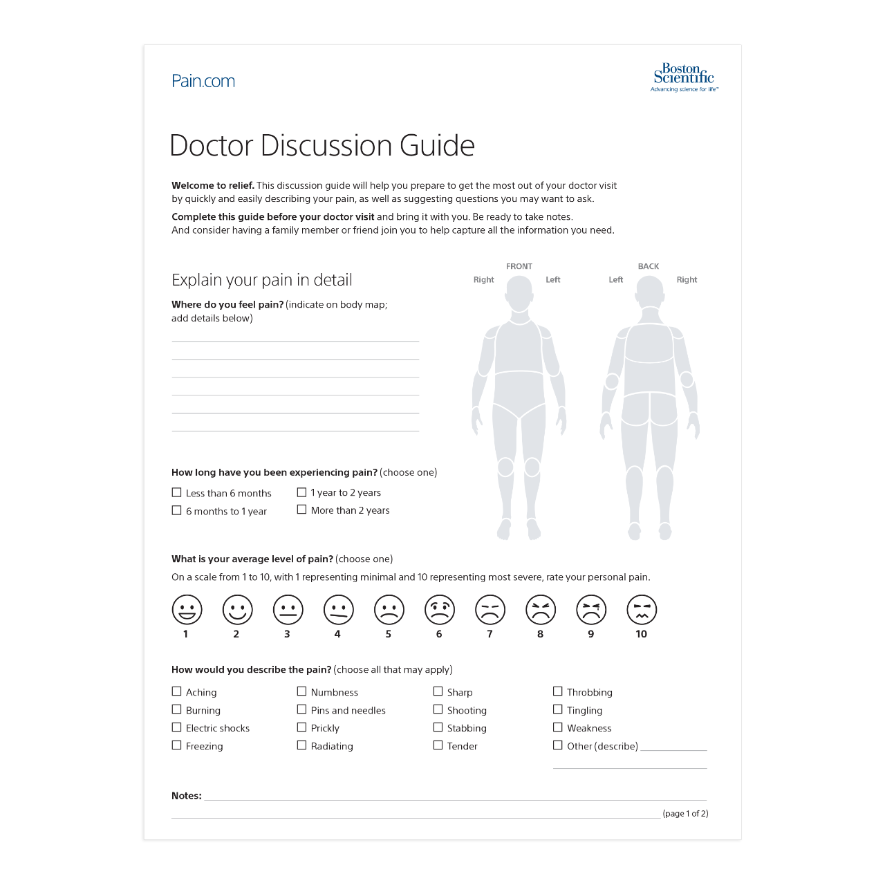 Document titled: Doctor discussion guide.