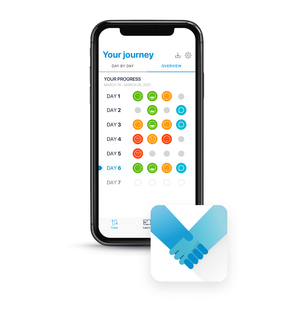 mySCS app on mobile device.