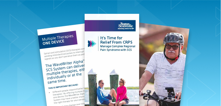 Pages from a brochure titled: It's time for relief from CRPS..